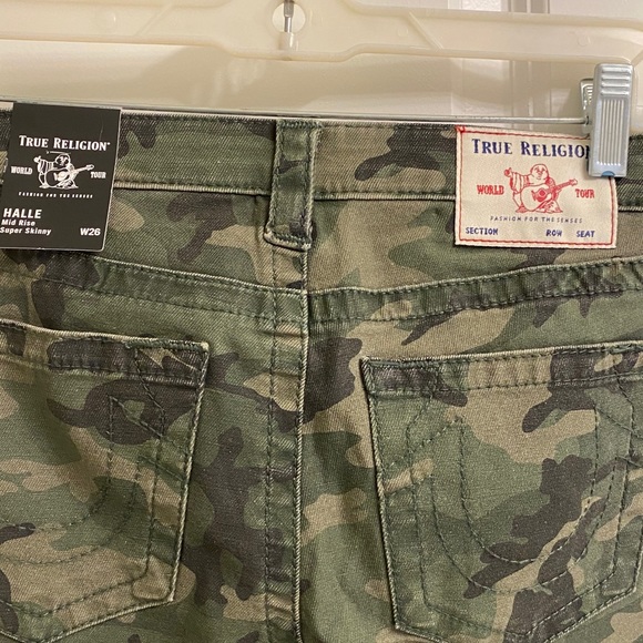 True Religion army green camouflaged Halle super skinny jeans - Picture 12 of 15